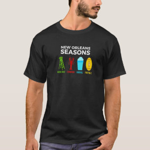 New Orleans Seasons Mardi Gras Snoball Crawfish Fo T-Shirt