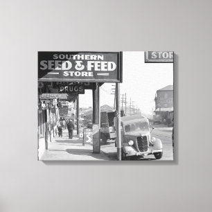 New Orleans Sidewalk, 1935 Canvas Print