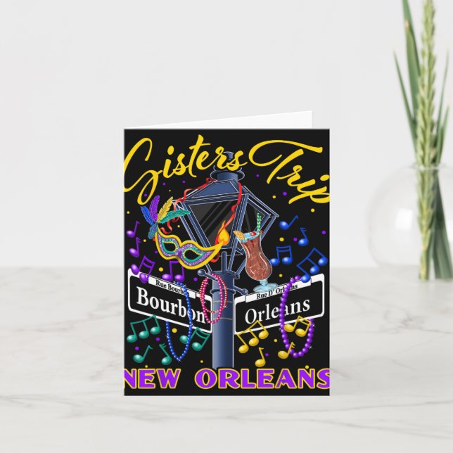 New Orleans Sisters Trip Nola Girls Trip Vacay  Card (Front)