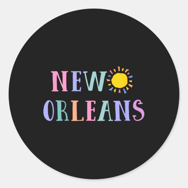 New Orleans Souvenir For Men Women Boys Girls Tour Classic Round Sticker (Front)