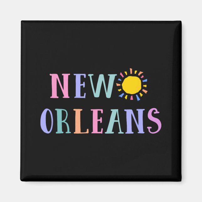 New Orleans Souvenir For Men Women Boys Girls Tour Magnet (Front)