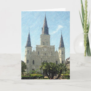 New Orleans St Louis Cathedral Blank Greeting Card