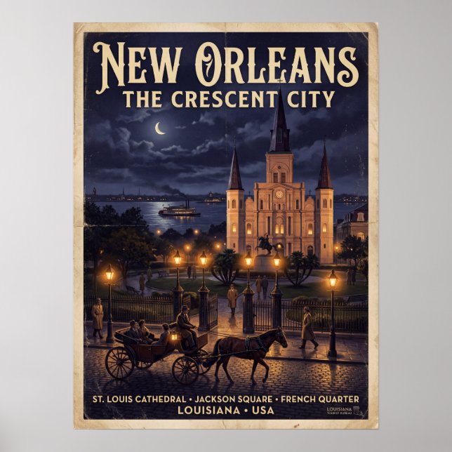  New Orleans St Louis Cathedral Jackson Square  Poster (Front)