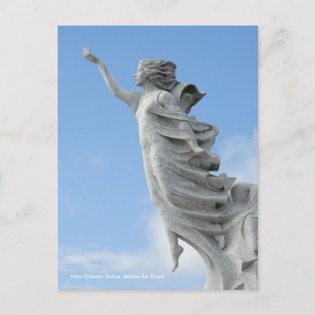 New Orleans Statue, Before the flood Postcard (Front)
