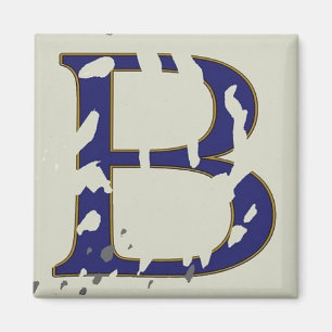 New Orleans Street Blue Letter Tile "B" Magnet