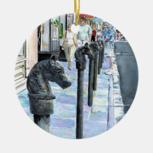 New Orleans Street Ceramic Ornament