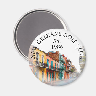 New Orleans Street Personalized Golf Club Name Magnet