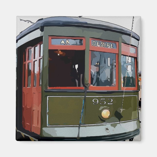 New Orleans Streetcar Desire Magnet (Front)