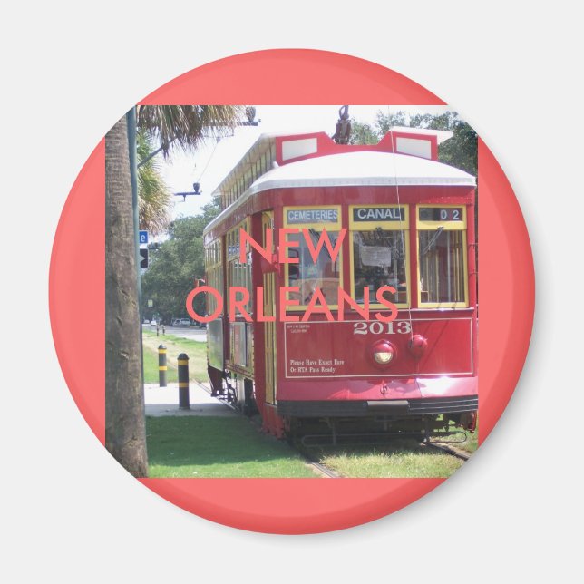 New Orleans Streetcar Magnet (Front)