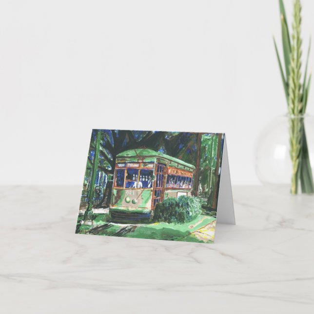 New Orleans Streetcar Season's Greetings Holiday Card (Front)