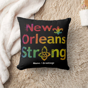 New Orleans Strong Inspiring NOLA Pride Throw Pillow