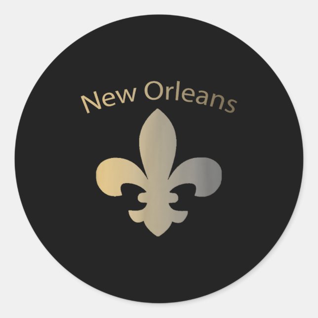New Orleans Tees_  Classic Round Sticker (Front)