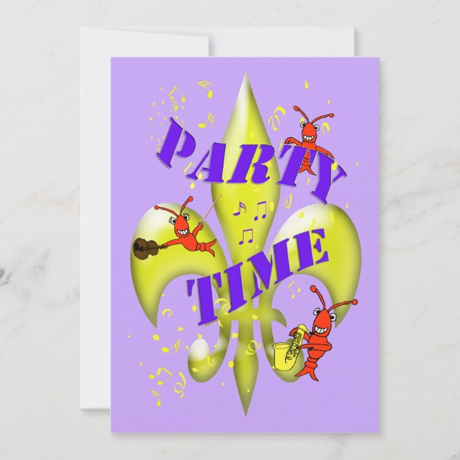 New Orleans themed Party Invitation (Front)