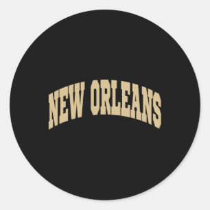 New Orleans - Throwback Design - Clic Classic Round Sticker