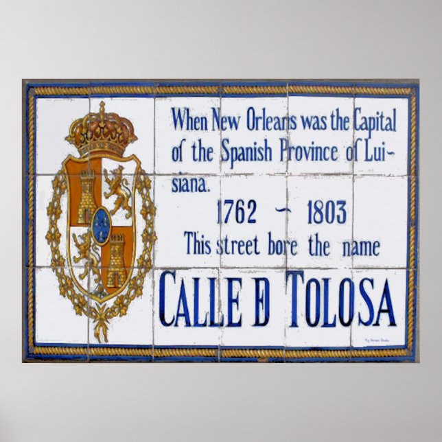 New Orleans Toulouse St Tile Mural Poster (Front)