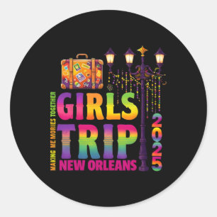 New Orleans Trip 2025 Mardi Gras New Orleans Party Classic Round Sticker