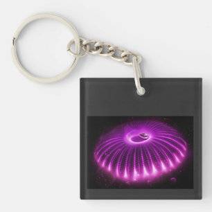 New Orleans Trolley Bus Teleported By Alien Force Keychain