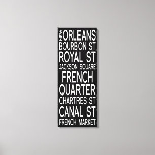 New Orleans   Typography Canvas Print