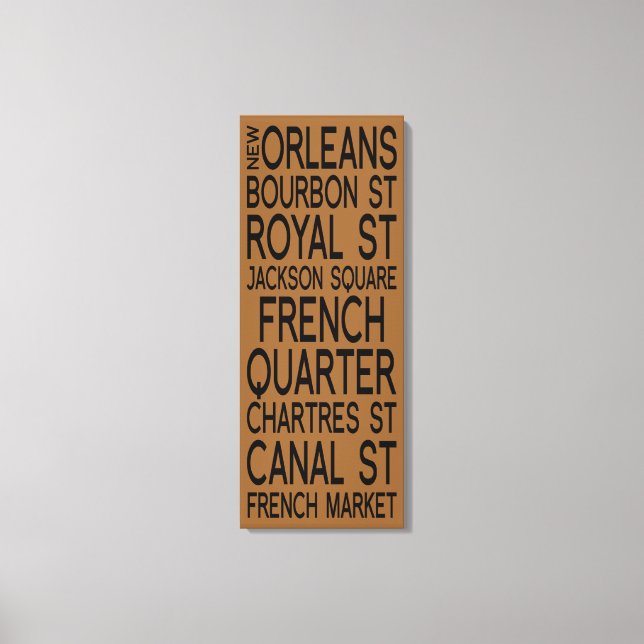 New Orleans | Typography Canvas Print (Front)