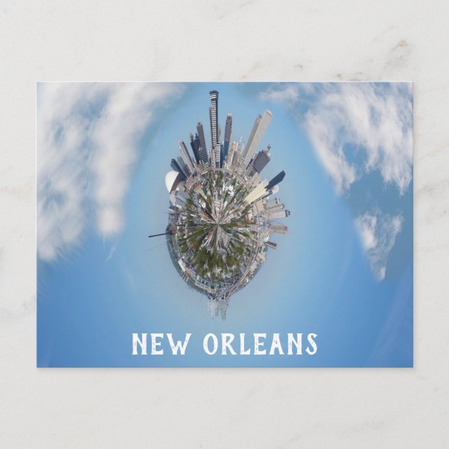 New Orleans Unique City Skyline Travel Photo Postcard (Front)