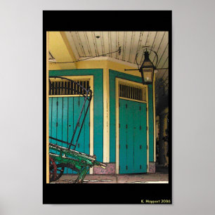 New Orleans Wagon on Street Poster