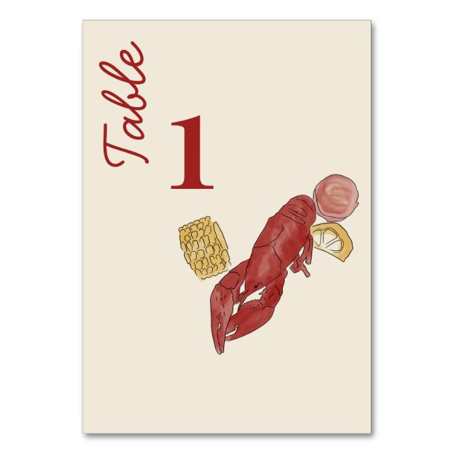 New Orleans  Watercolor  Table Number (Front)