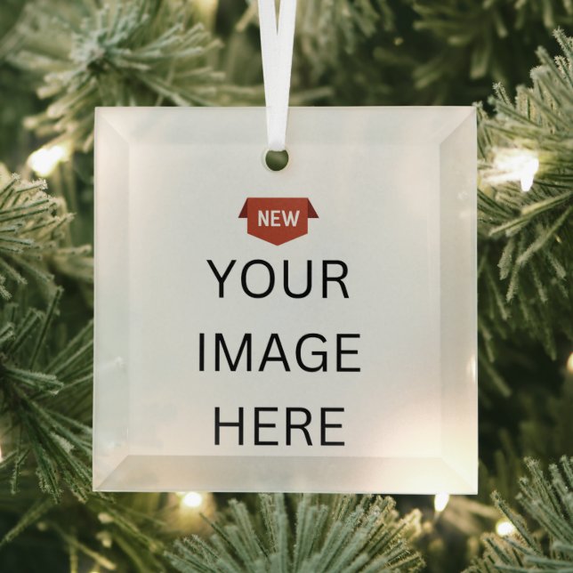 NEW! Ornament - Glass Square Ornament - Custom (Insitu)