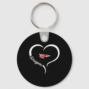 New Palestine Dragons Logo Half Heart Slogan Hs Keychain