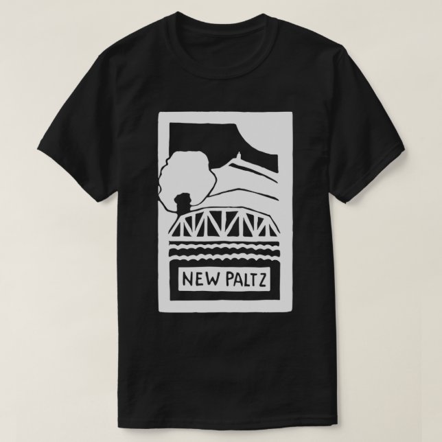 New Paltz Digitized Lino Cut T-Shirt (Design Front)