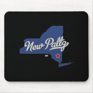 New Paltz New York Ny Map Mouse Pad