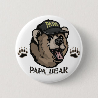 New Papa Bear Father's Day Gear 2 Inch Round Button