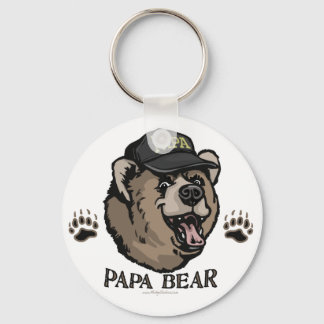New Papa Bear Father's Day Gear Keychain