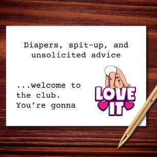 New Parent Club Initiation Sarcastic Baby Congrats Card