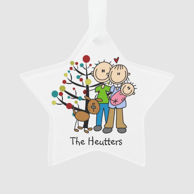 New Parents Baby Girl, Dog Holiday Ornament (Front)