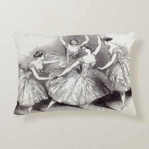 New Pas de Quatre, by Mdlles Decorative Pillow