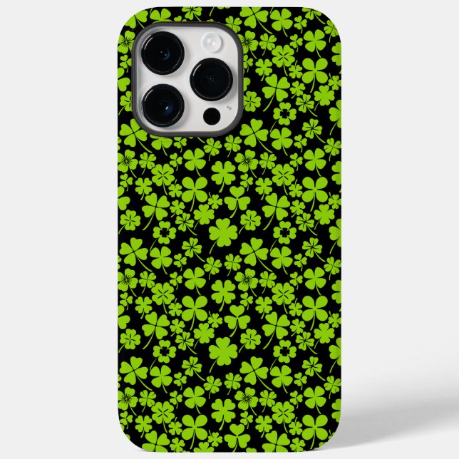 New pattern.Clover leaves 01 Black BG Case-Mate iPhone Case (Back)