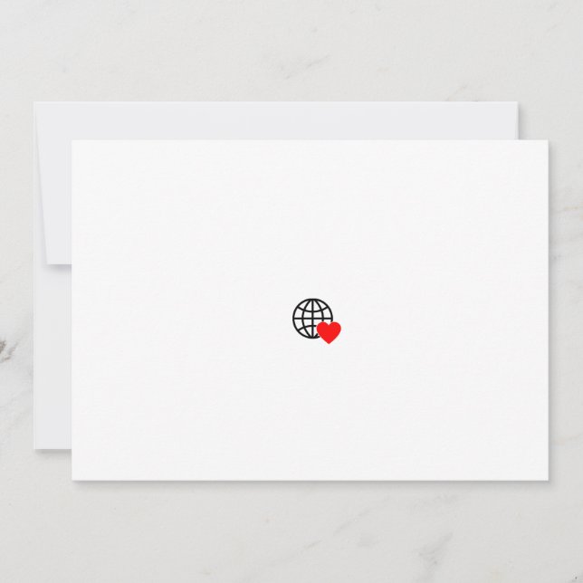 New personalize Text Logo Flat Invitation (Front)