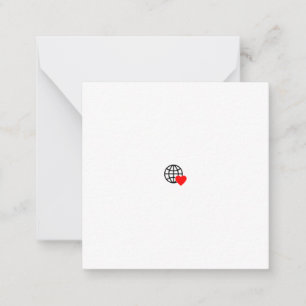 New personalize Text Logo Flat Note Card