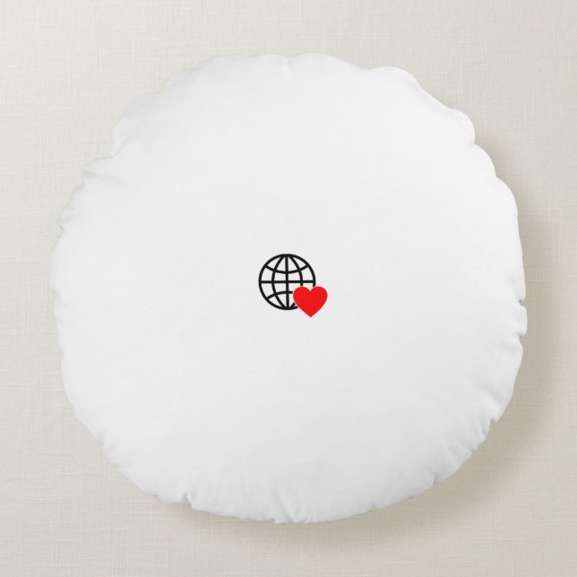 New personalize Text Logo Round Pillow (Front)