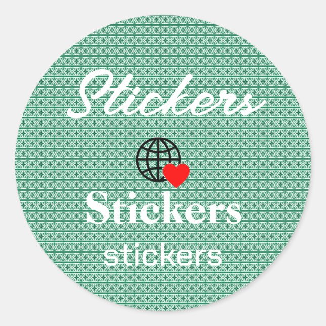 New personalize Text Logo Stickers (Front)