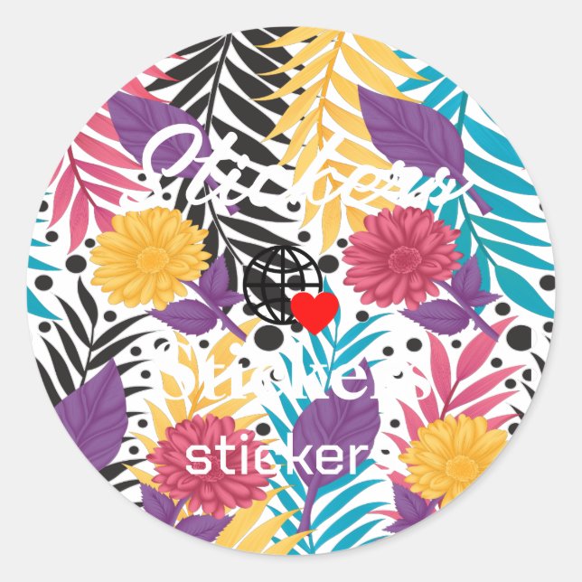 New personalize Text Logo Stickers (Front)