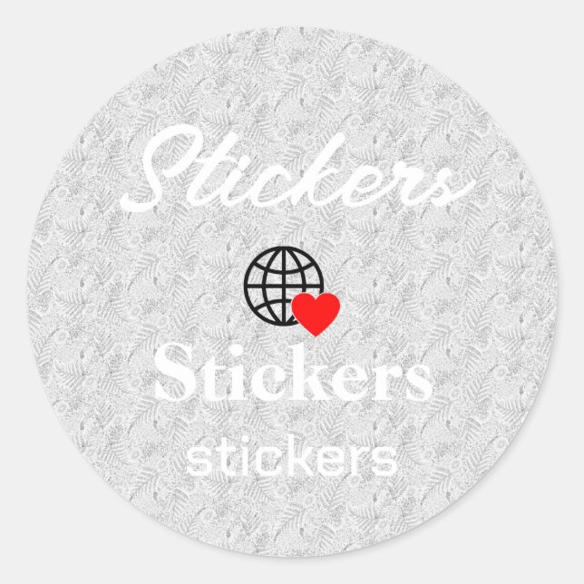 New personalize Text Logo Stickers (Front)