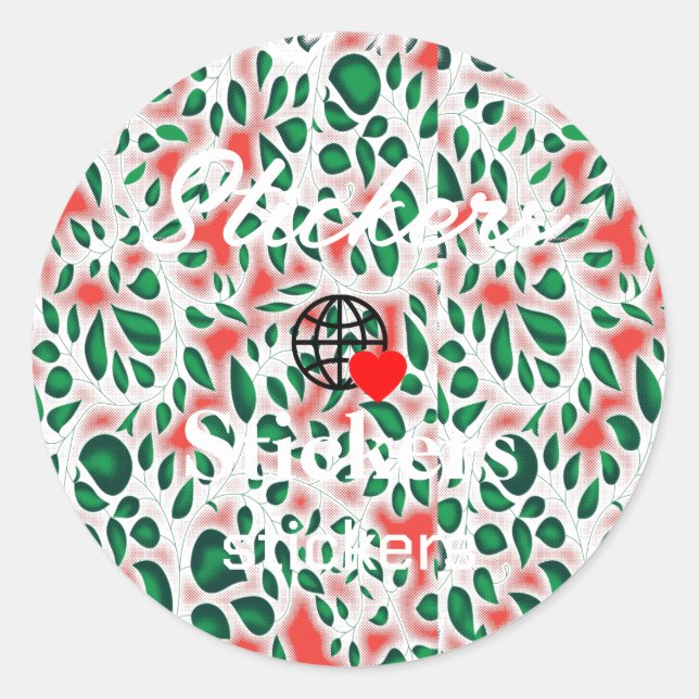 New personalize Text Logo Stickers (Front)