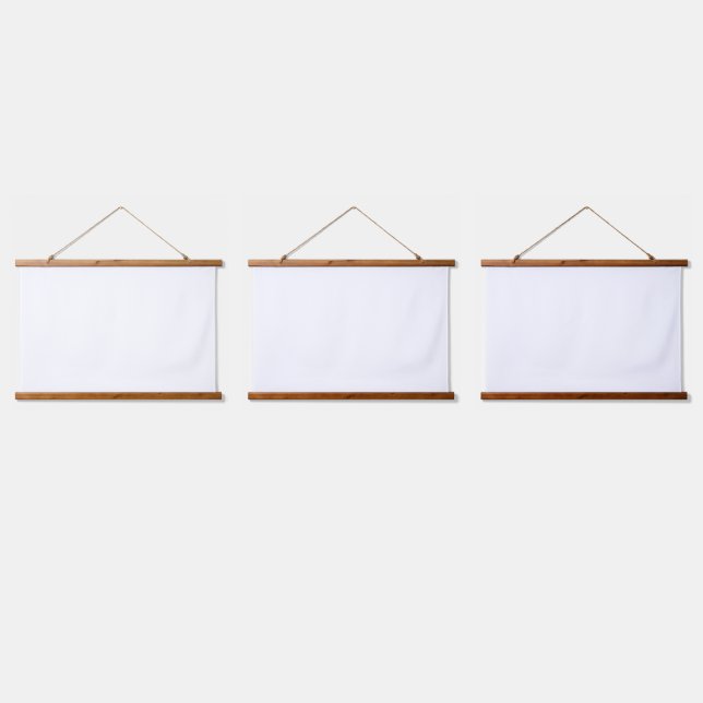 New personalize Text Logo Wood Topped Wall Tapestr Hanging Tapestry (Triple)