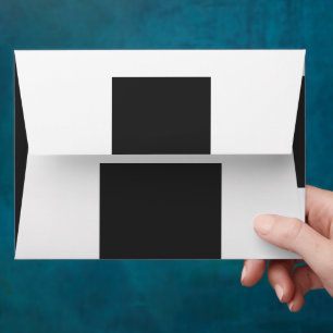 New Personalized a black and white photo of a cloc Envelope