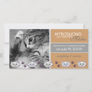 New Pet Birth Announcement