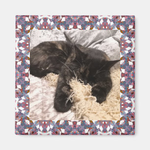 New Pet Brown Grey Christmas Square Frame Magnet