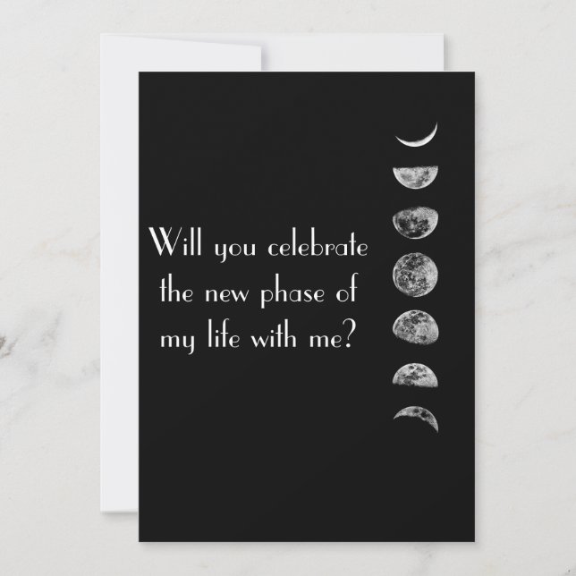 New phases of life celebration card. invitation (Front)