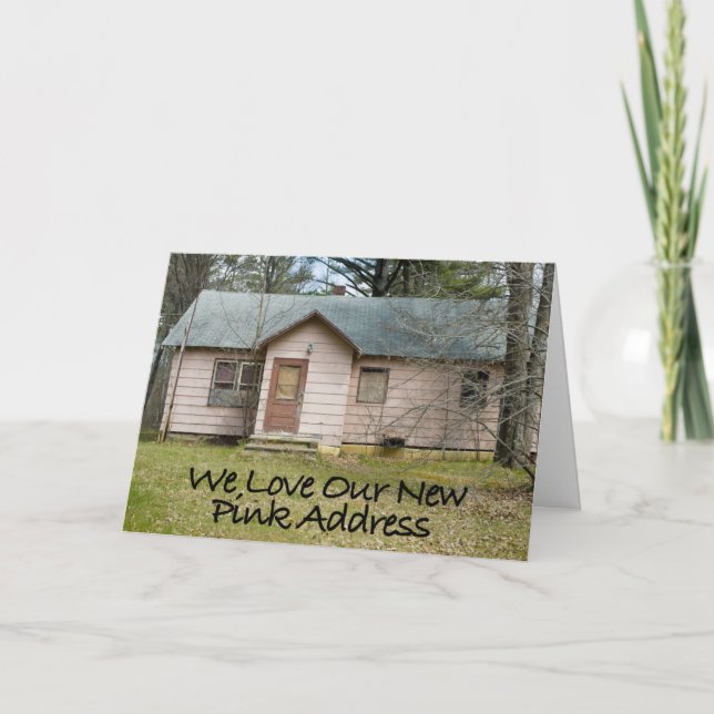 New Pink Address - Funny Change of Address Card (Front)