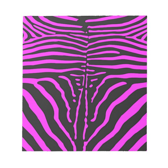 New Pink Black Zebra Print accessories - customise Notepad (Front)